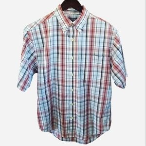 Puritan Men's Casual Plaid Shirt - Red and Blue